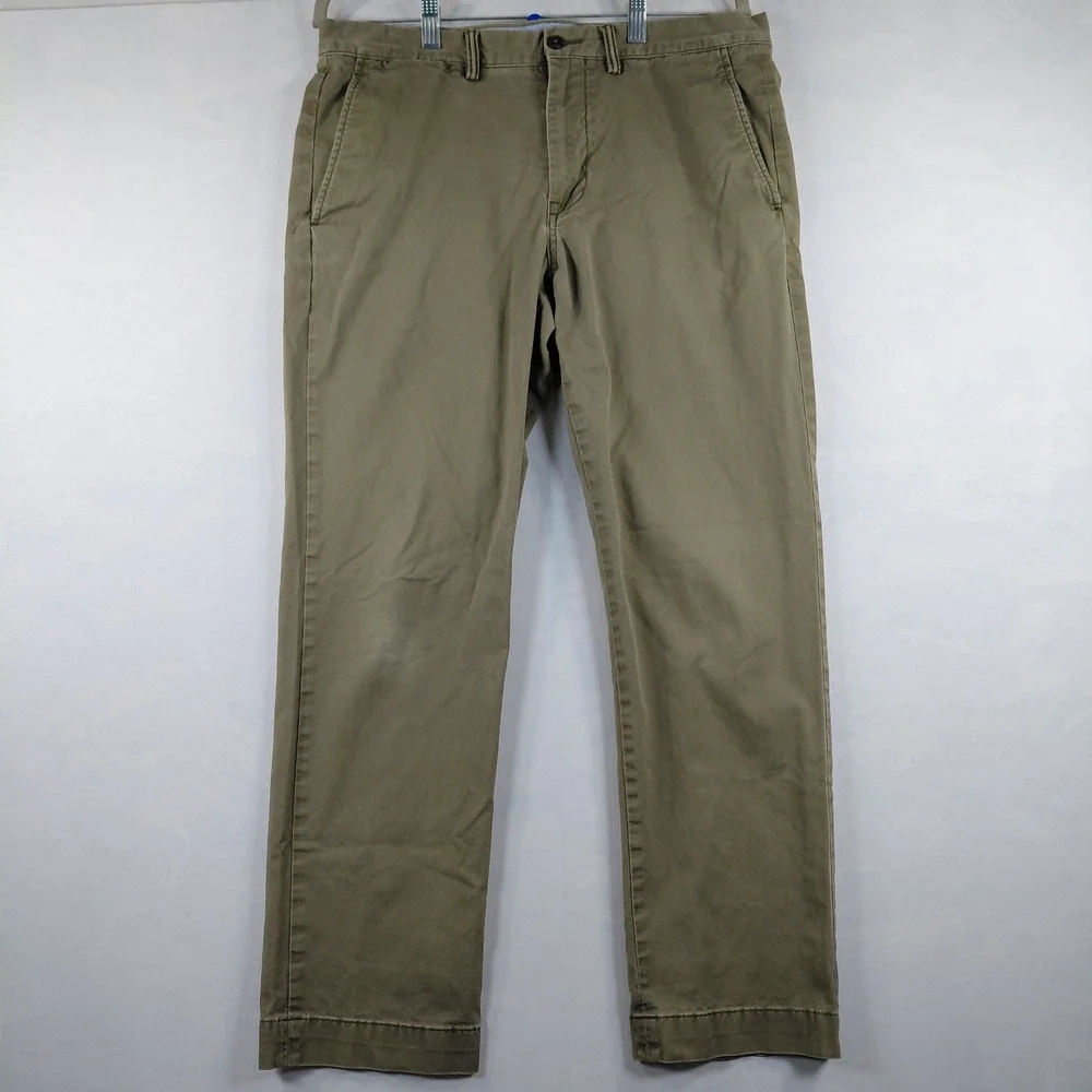 Polo Ralph Lauren Mens Stretch Straight Fit Chino Pants Khaki Brown 34/30